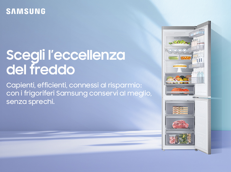 Scegli l'eccellenza del freddo con i frigoriferi Samsung