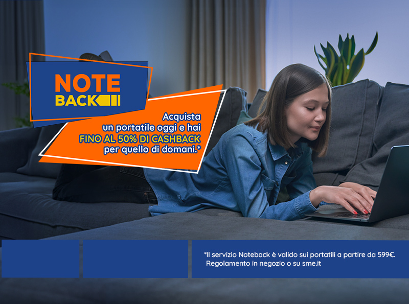 Noteback: ricevi fino al 50% di cashback sul portatile di domani