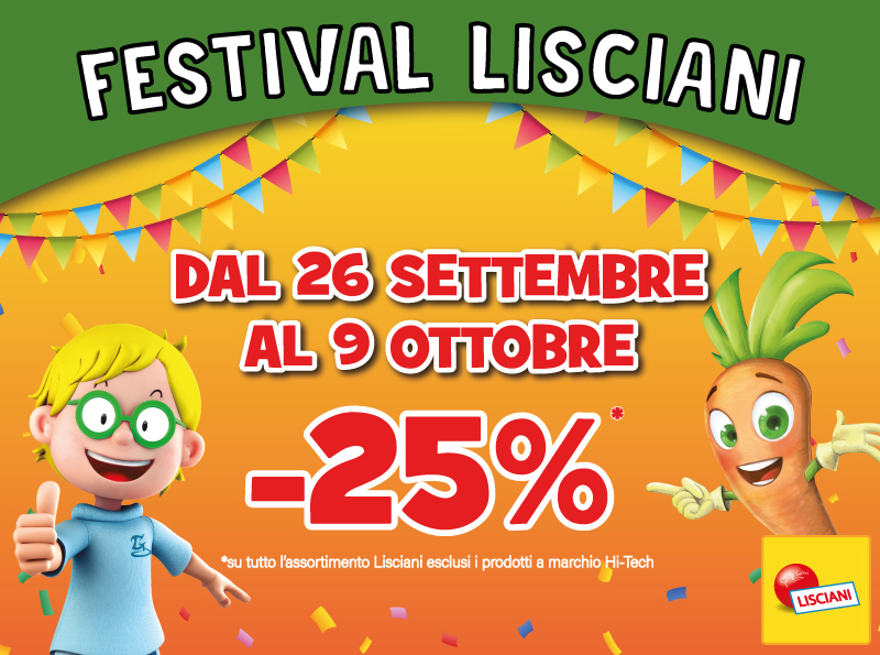 Festival Lisciani: sconto 25% sull'assortimento